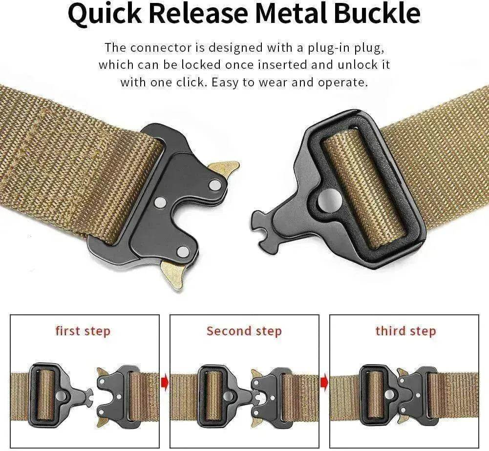 PREMIUM Men Casual Military Belt Tactical Waistband Rescue Rigger Nylon Belt USA - Velora