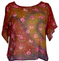 PRG4872 Sheer Avatar Pure Silk Boxy Top - Velora Luxury Fashion