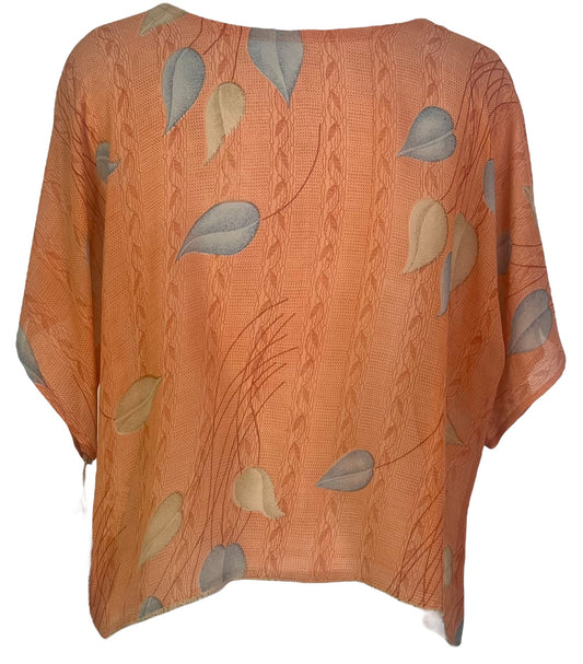 PRG4949 Sheer Avatar Pure Silk Boxy Top - Velora Luxury Fashion