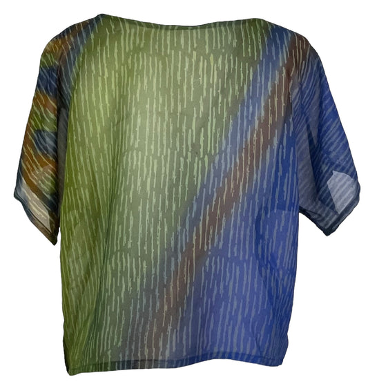 PRG5510 Sheer Avatar Pure Silk Boxy Top - Velora Luxury Fashion