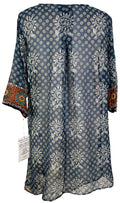 PRG6026 Sheer Avatar Pure Silk Self Pocket Tunic Dress - Velora Luxury Fashion