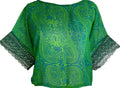 PRG6032 Sheer Avatar Pure Silk Boxy Top - Velora Luxury Fashion