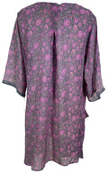PRG6037 Sheer Avatar Pure Silk Self Pocket Tunic Dress - Velora Luxury Fashion