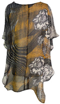 PRG6304 Sheer Avatar Pure Silk Waterfall Top - Velora Luxury Fashion