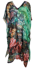 PRG6371 Sheer Avatar Pure Silk Maxi Kaftan - Velora Luxury Fashion