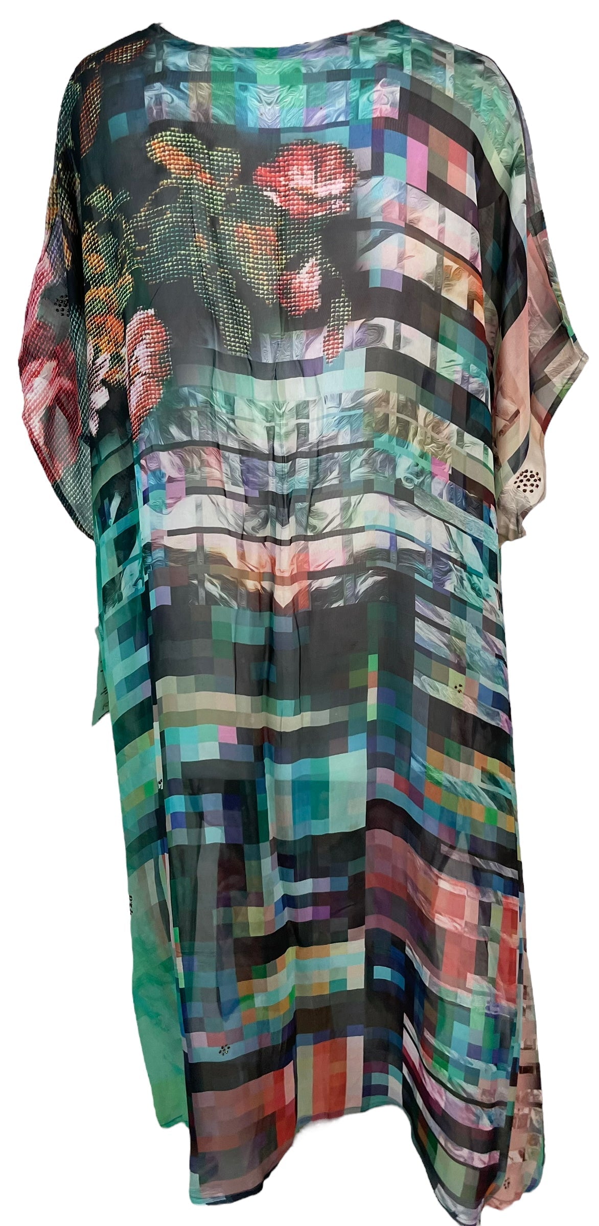 PRG6371 Sheer Avatar Pure Silk Maxi Kaftan - Velora Luxury Fashion