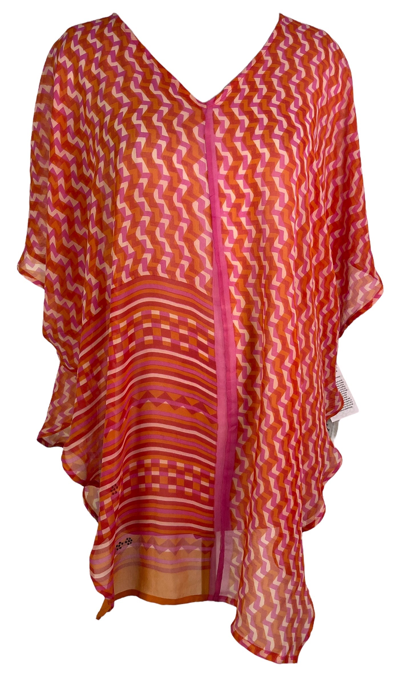 PRG6514 Sheer Avatar Pure Silk Waterfall Top - Velora Luxury Fashion