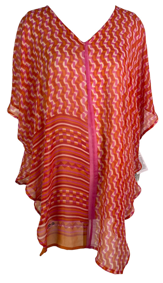 PRG6514 Sheer Avatar Pure Silk Waterfall Top - Velora