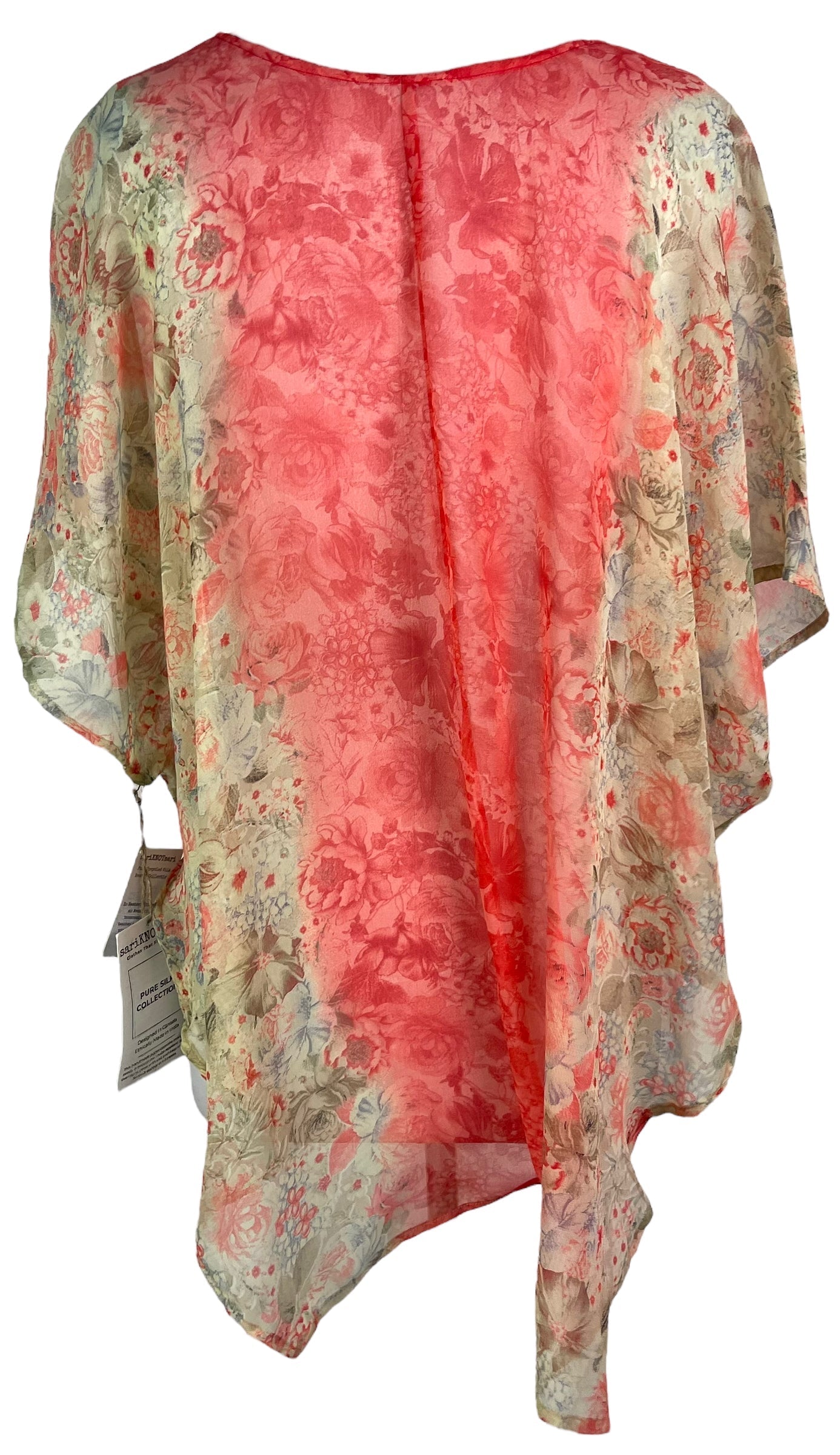 PRG6523 Sheer Avatar Pure Silk Waterfall Top - Velora Luxury Fashion