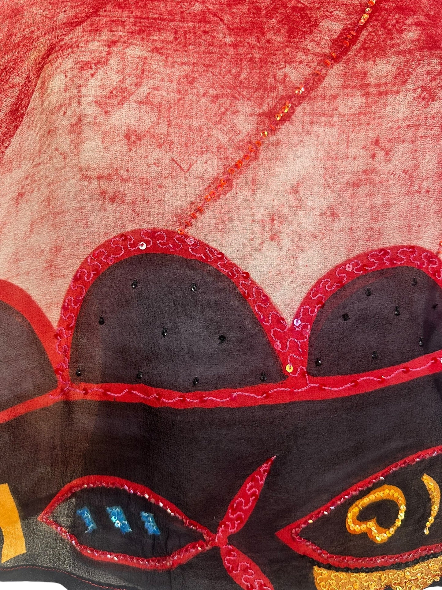 PRG6788 Sheer Avatar Pure Silk Boxy Top - Velora