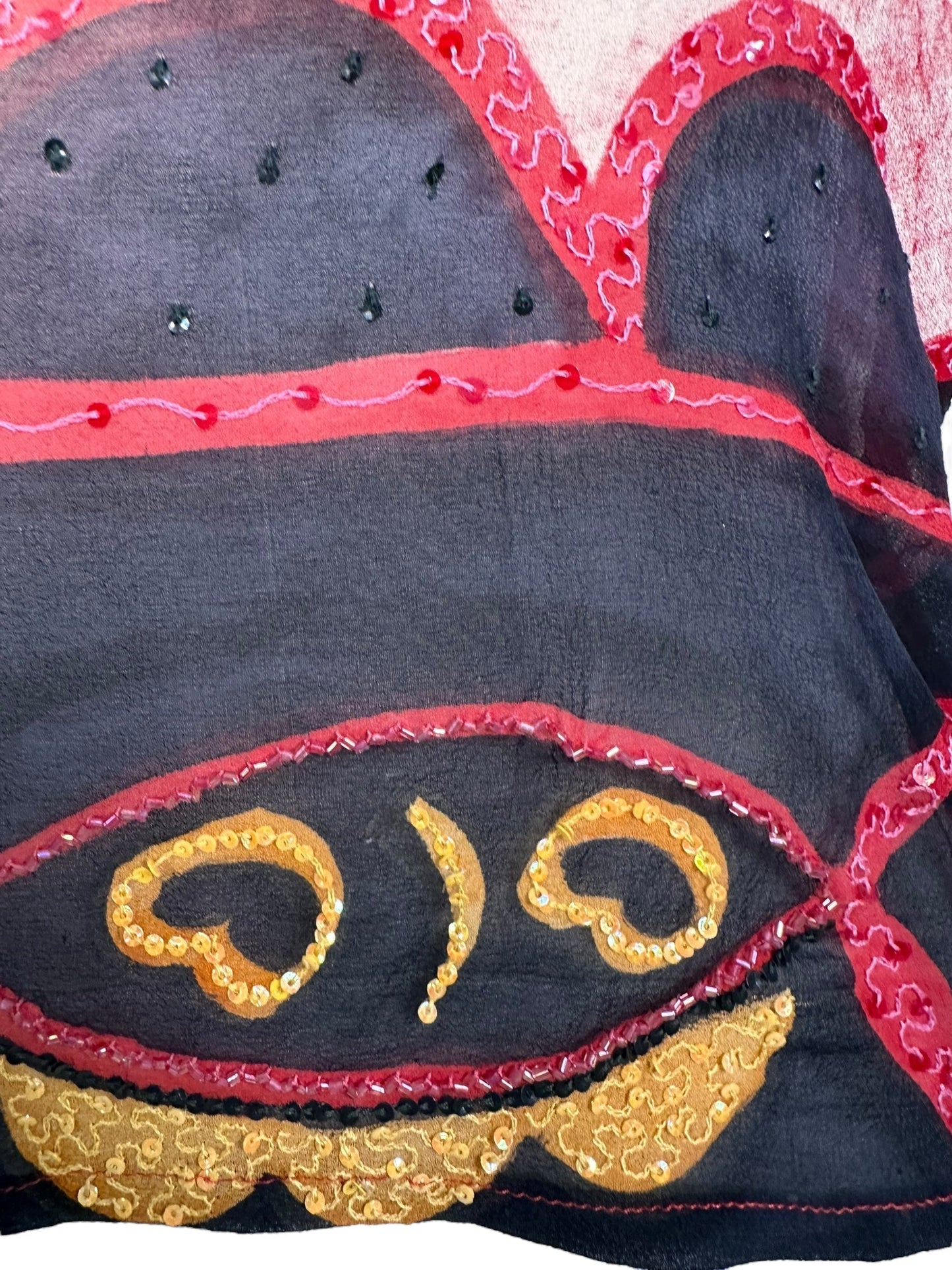 PRG6788 Sheer Avatar Pure Silk Boxy Top - Velora