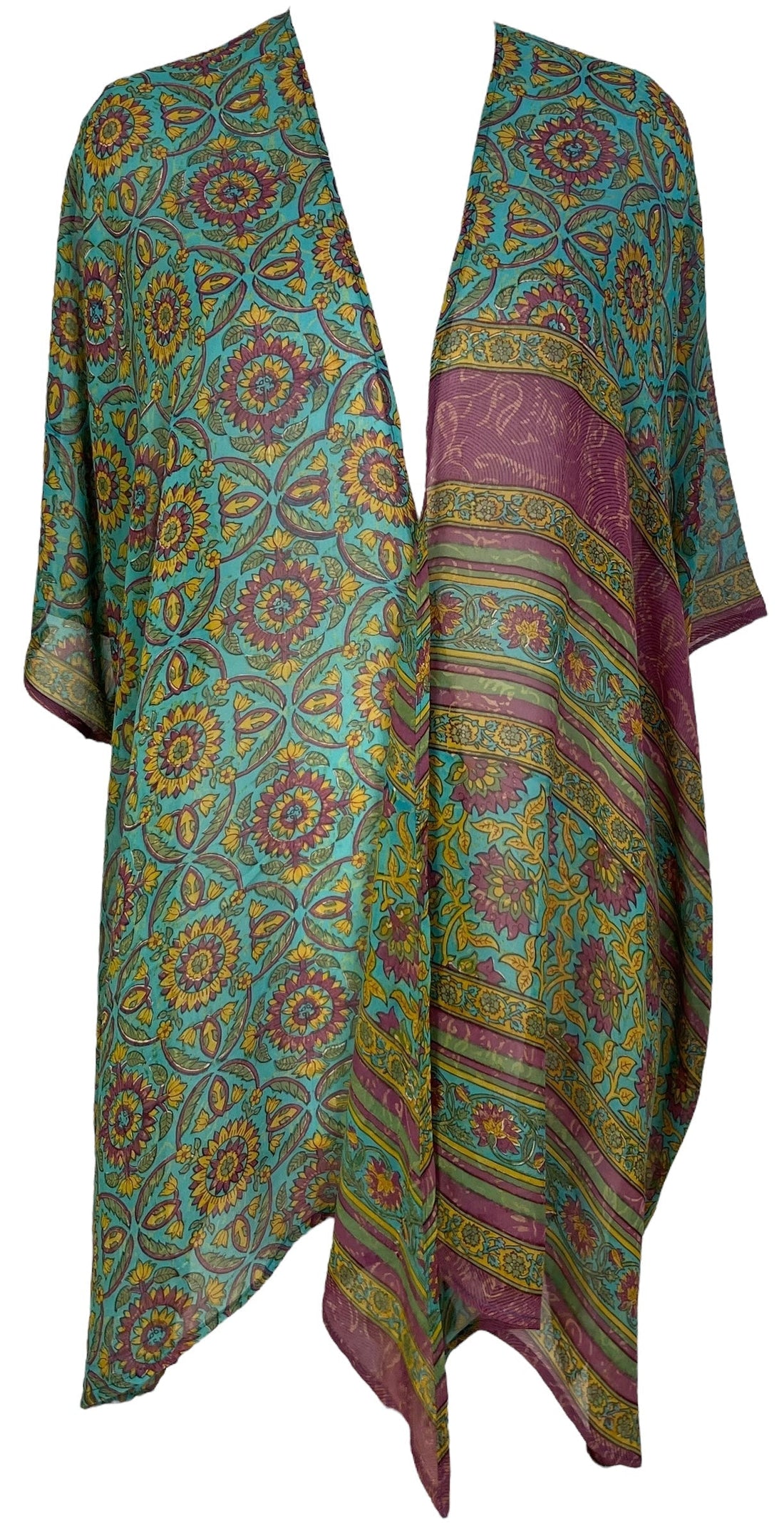 PRG7062 Sheer Avatar Pure Silk Cardigan - Velora Luxury Fashion