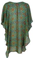 PRG7062 Sheer Avatar Pure Silk Waterfall Top - Velora Luxury Fashion