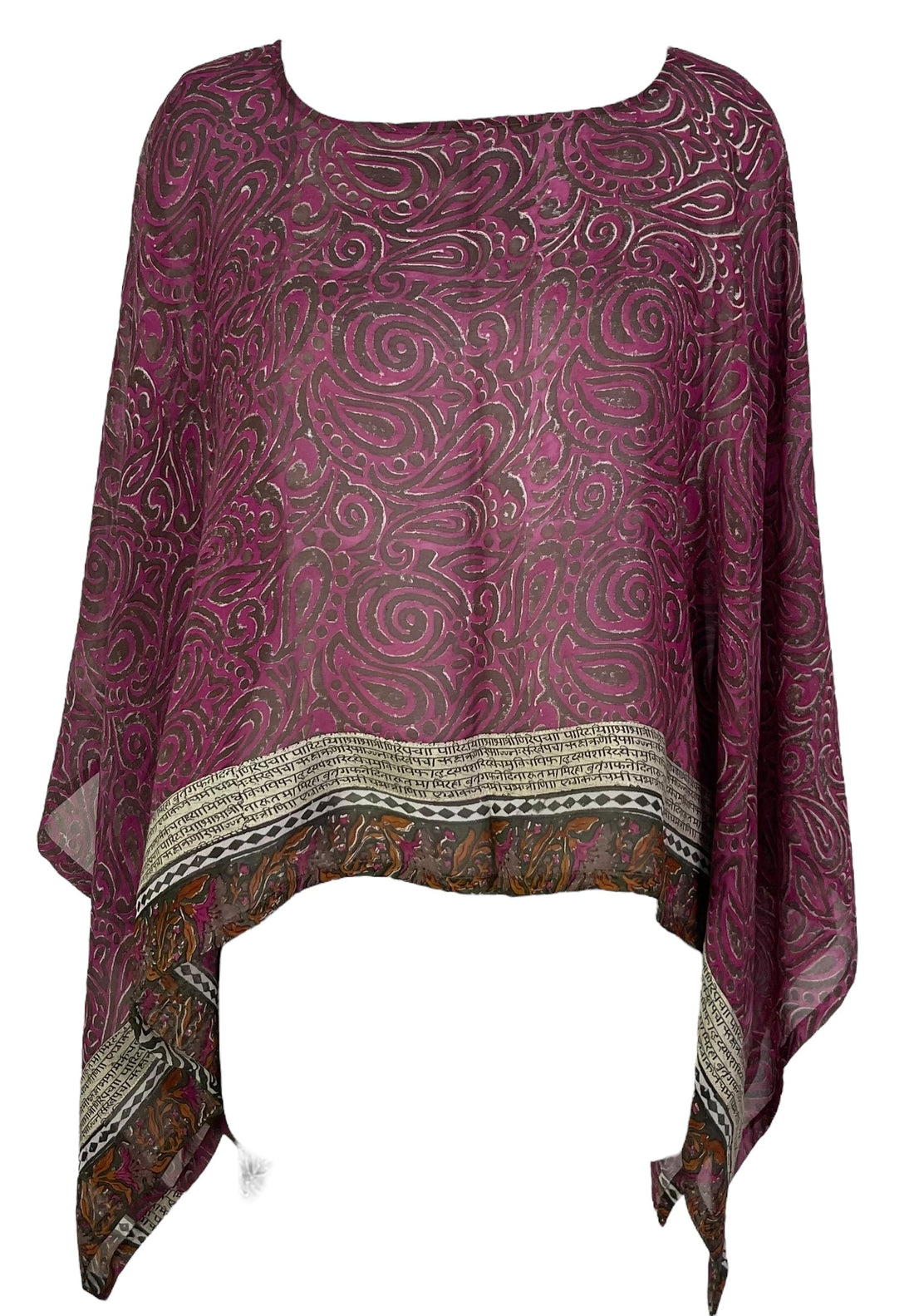 PRG7089 Sheer Avatar Pure Silk Capelet Poncho - Velora Luxury Fashion