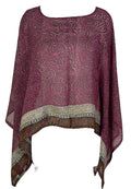 PRG7089 Sheer Avatar Pure Silk Capelet Poncho - Velora Luxury Fashion