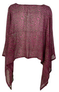 PRG7089 Sheer Avatar Pure Silk Capelet Poncho - Velora Luxury Fashion