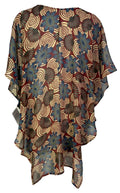 PRG7107 Sheer Avatar Pure Silk Waterfall Top - Velora Luxury Fashion