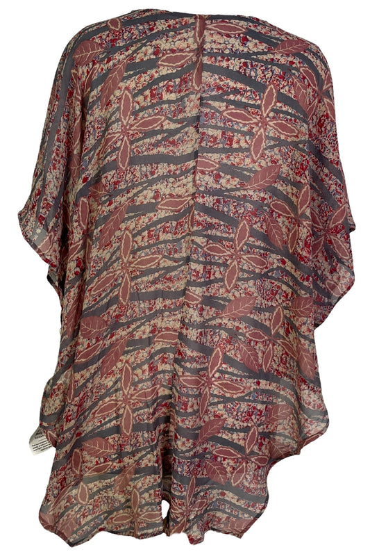 PRG7111 Sheer Avatar Pure Silk Waterfall Top - Velora Luxury Fashion