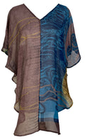 PRG7226 Sheer Avatar Pure Silk Waterfall Top - Velora Luxury Fashion