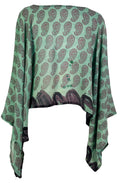 PRG7329 Sheer Avatar Pure Silk Kimono-Sleeved Top - Velora Luxury Fashion