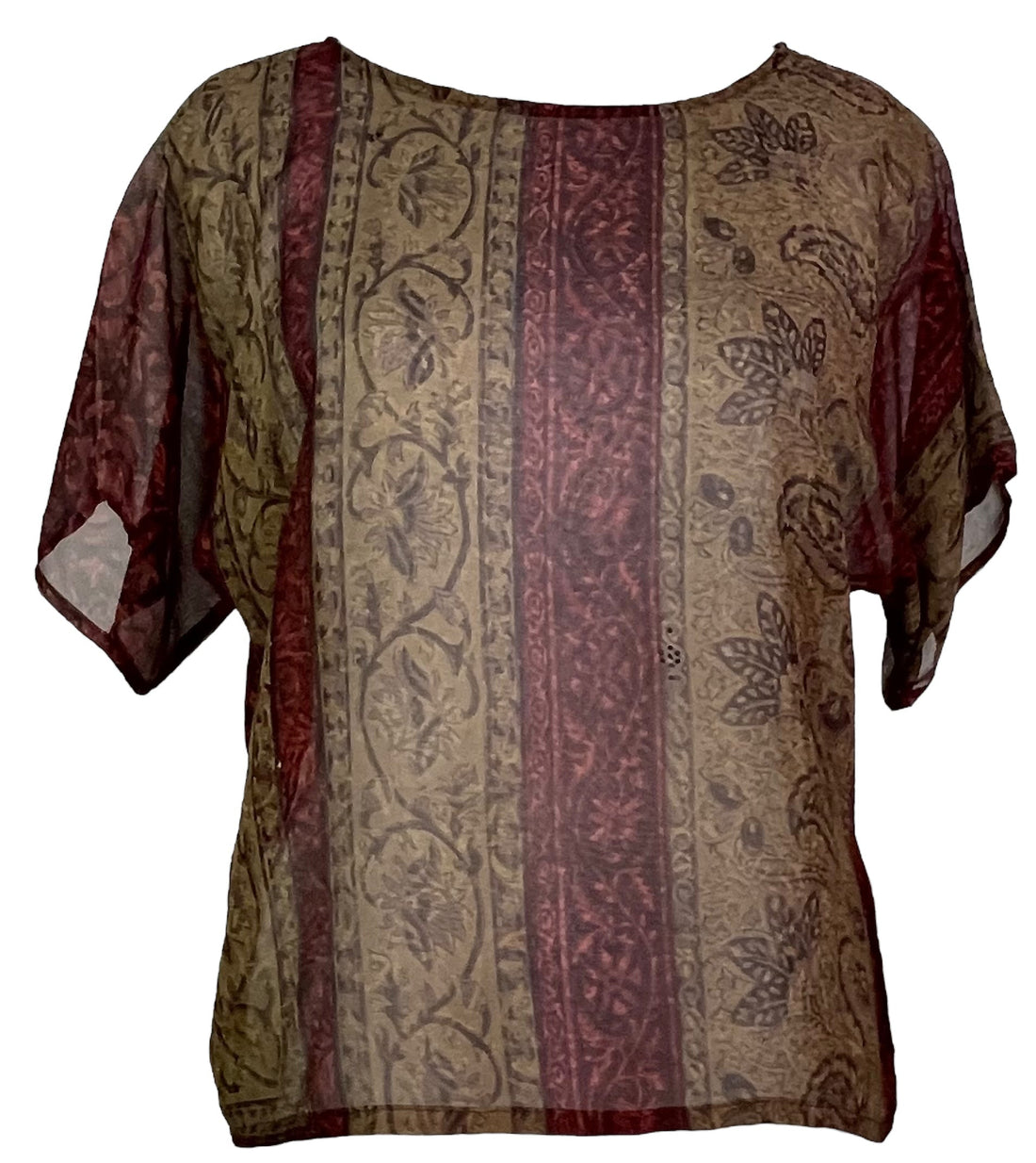PRG7480 Sheer Avatar Pure Silk Boxy Top - Velora Luxury Fashion