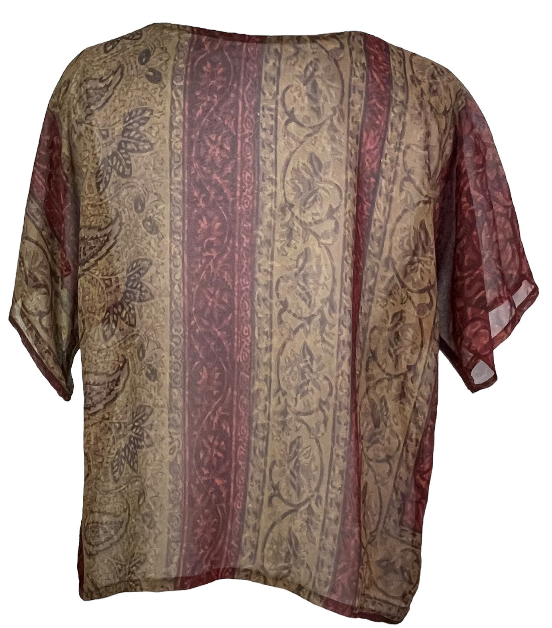 PRG7480 Sheer Avatar Pure Silk Boxy Top - Velora Luxury Fashion