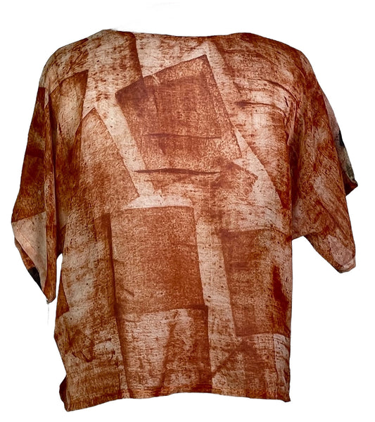 PRG7483 Sheer Avatar Pure Silk Boxy Top - Velora Luxury Fashion