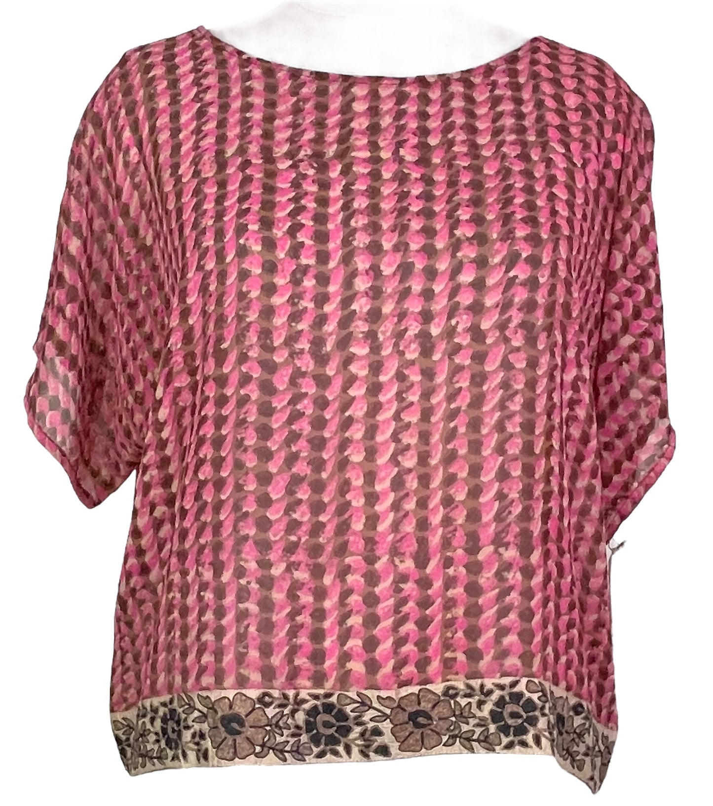 PRG7484 Sheer Avatar Pure Silk Boxy Top - Velora Luxury Fashion