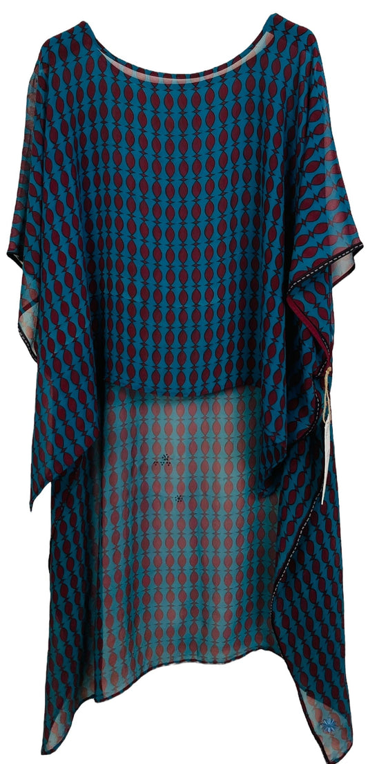 PRG7494 Sheer Avatar Pure Silk Hi Lo Top - Velora