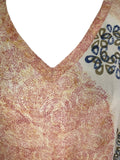 PRG7714 Sheer Avatar Pure Silk Short Kaftan Tunic with Slits - Velora Luxury Fashion