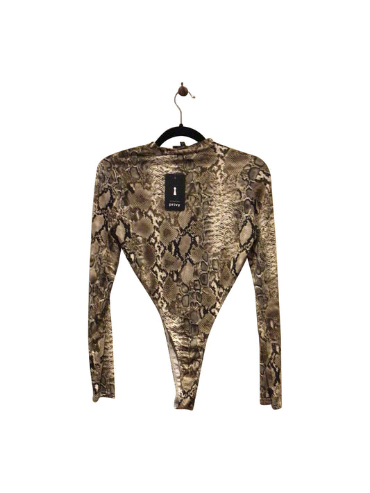 PRIVY Fitted Bodysuit in Brown - M - Velora