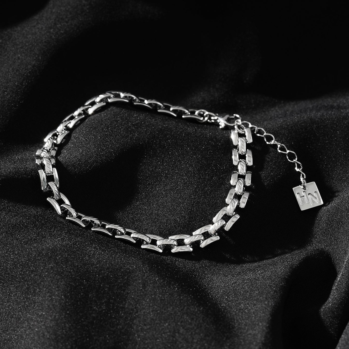 PROVINIA: Retro Watch Style Strap Bracelet in Silver - Velora Luxury Fashion