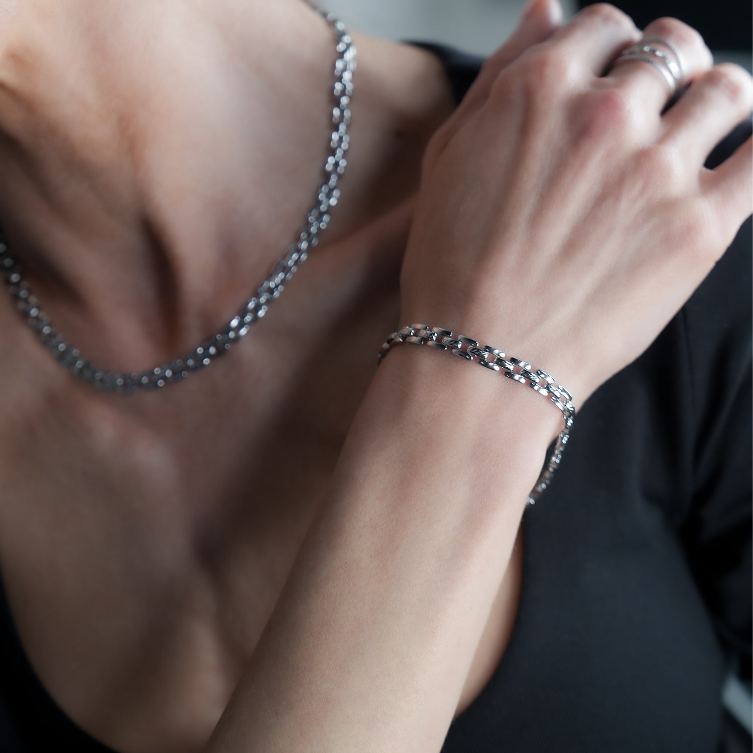 PROVINIA: Retro Watch Style Strap Bracelet in Silver - Velora Luxury Fashion