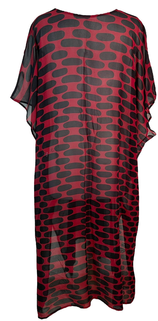 PRG6369 Sheer Avatar Pure Silk Maxi Kaftan - Velora