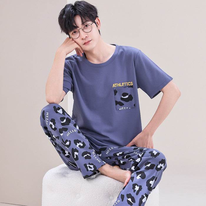 Pajamas Men's Short-sleeved Trousers Summer EX-STOCK Canada