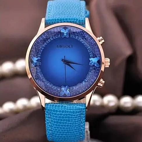Papillon The Blue Butterflies Swarovski Australian Crystals Lux Watch - Velora Luxury Fashion
