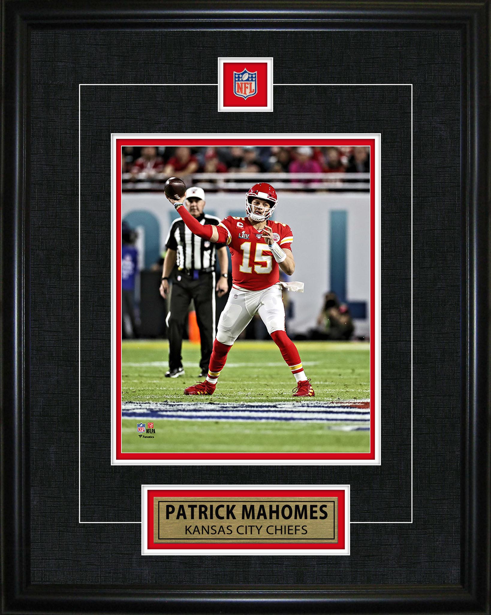Patrick Mahomes Framed Pin & Plate Chiefs SBLIV - Velora Luxury Fashion