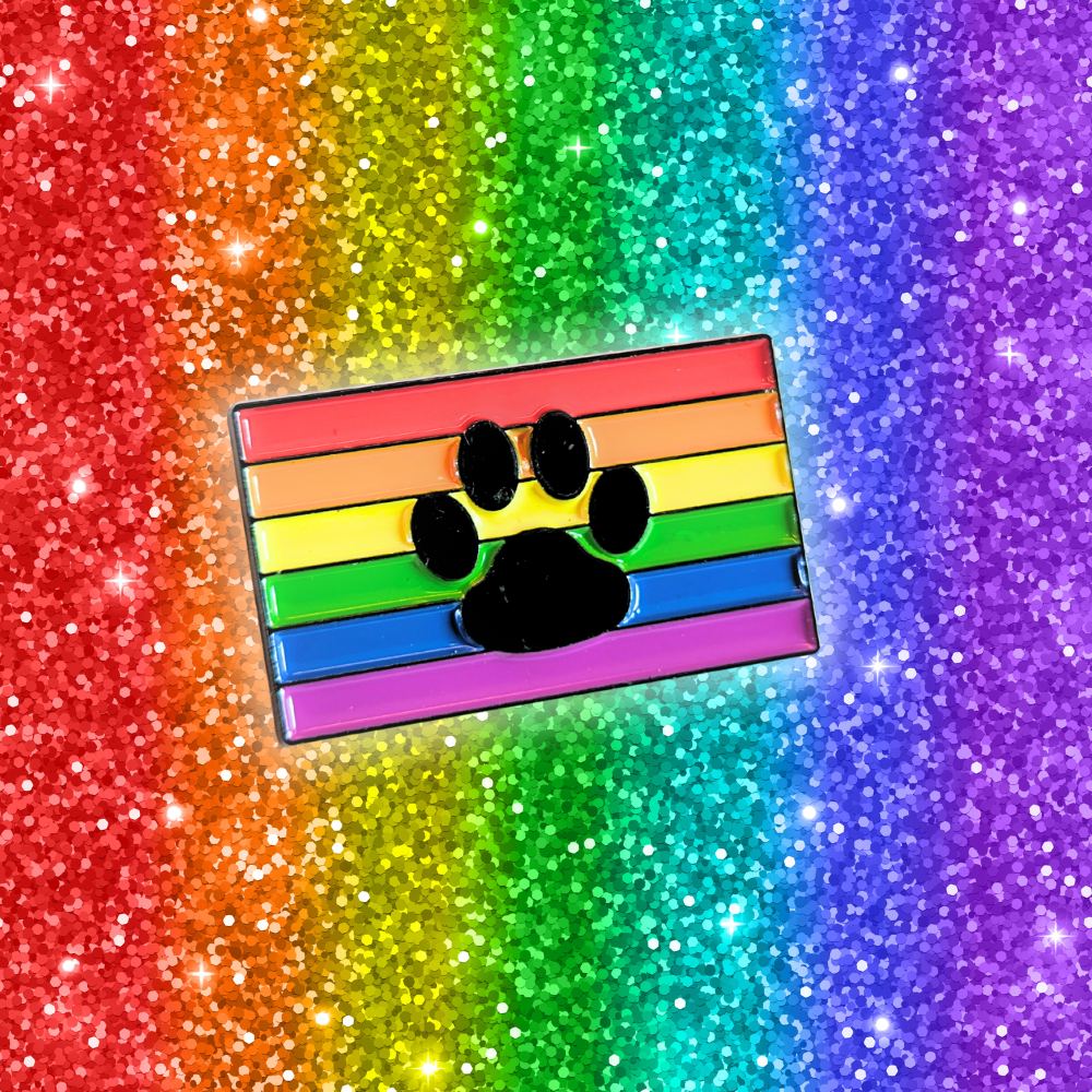 Paw Print Rainbow Flag | Collectible Pin - Velora