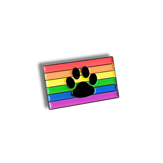 Paw Print Rainbow Flag | Collectible Pin - Velora