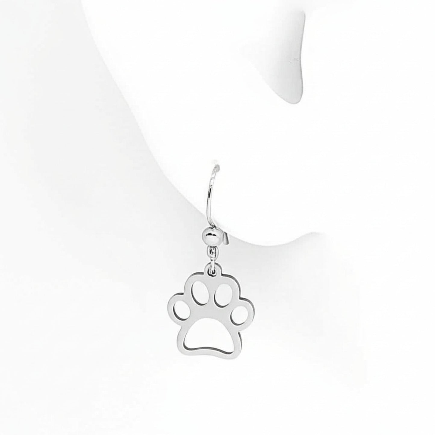 Paw Print Cut-Out Earrings - Velora