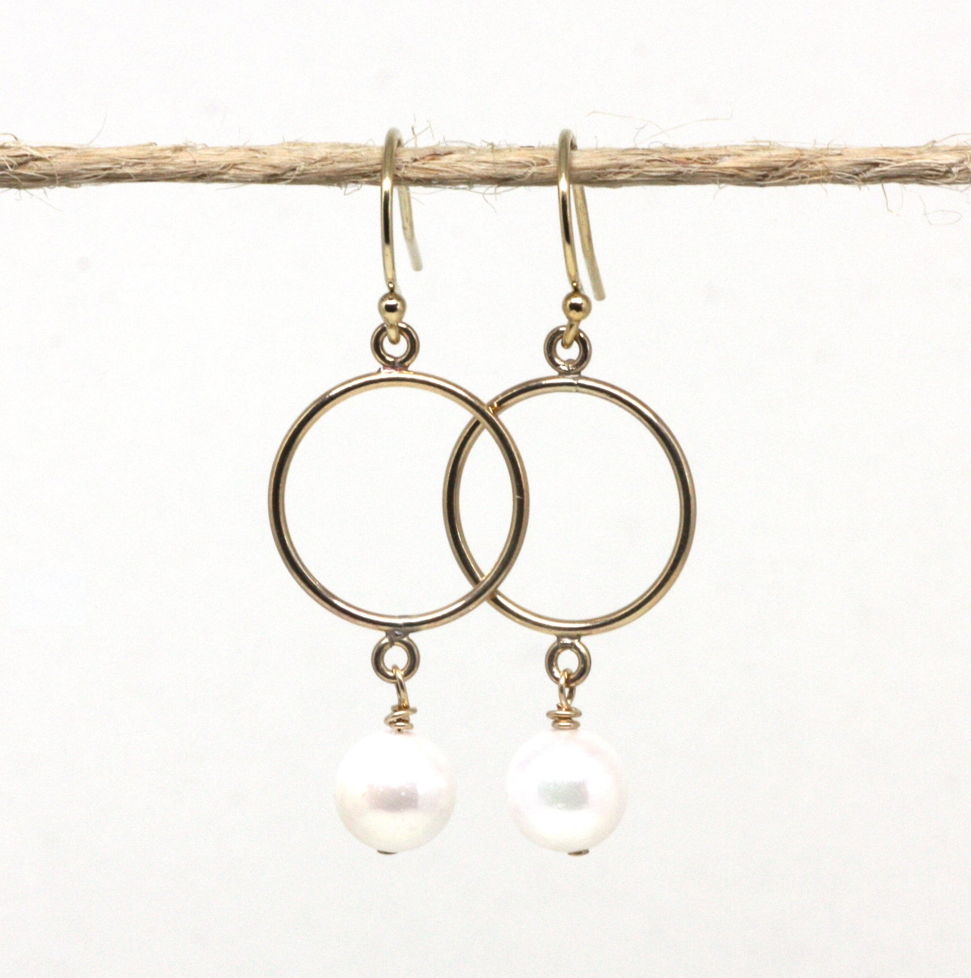 Pearl Round Drop Earrings - Velora Luxury Fashion