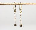 Pearl and Cubic Zirconia Drop Earrings - Velora Luxury Fashion