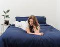 Percale Duvet Cover (Navy, Grey or White) - Velora Luxury Fashion