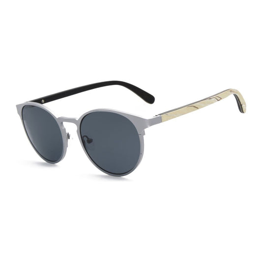 Perfect Storm - Titanium & Wood Sunglasses - Velora Luxury Fashion