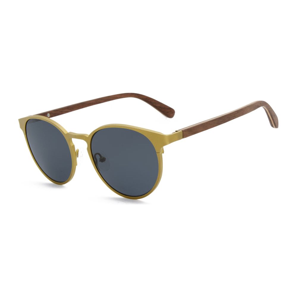 Perfect Storm - Titanium & Wood Sunglasses - Velora Luxury Fashion