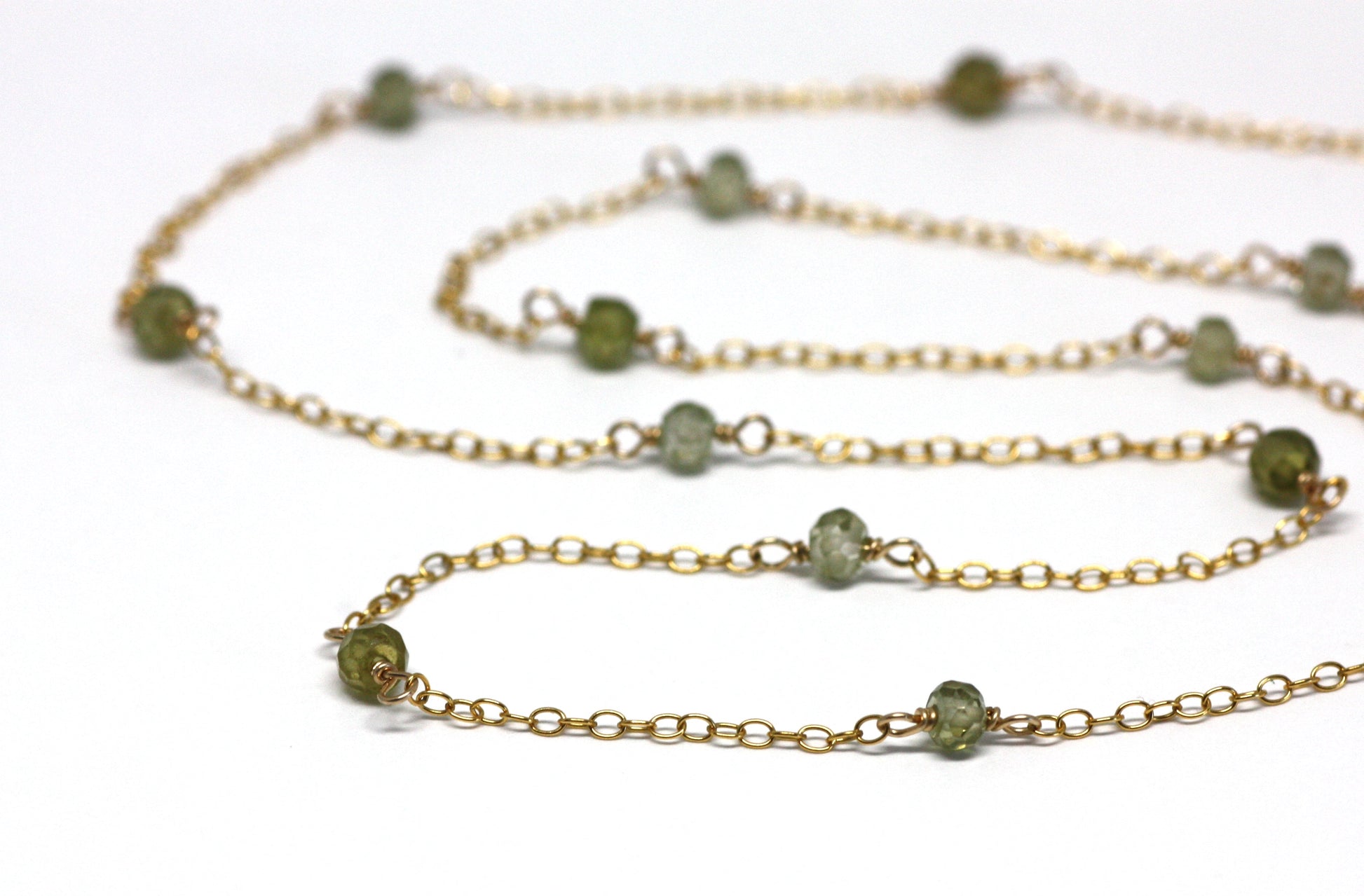 Peridot Wire Wrapped Layering Necklace - Velora Luxury Fashion