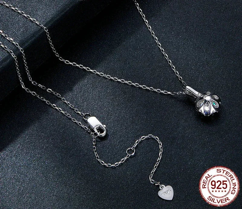 Petal Perfection 1ct Moissanite Sterling Silver Pendant Necklace - Velora Luxury Fashion