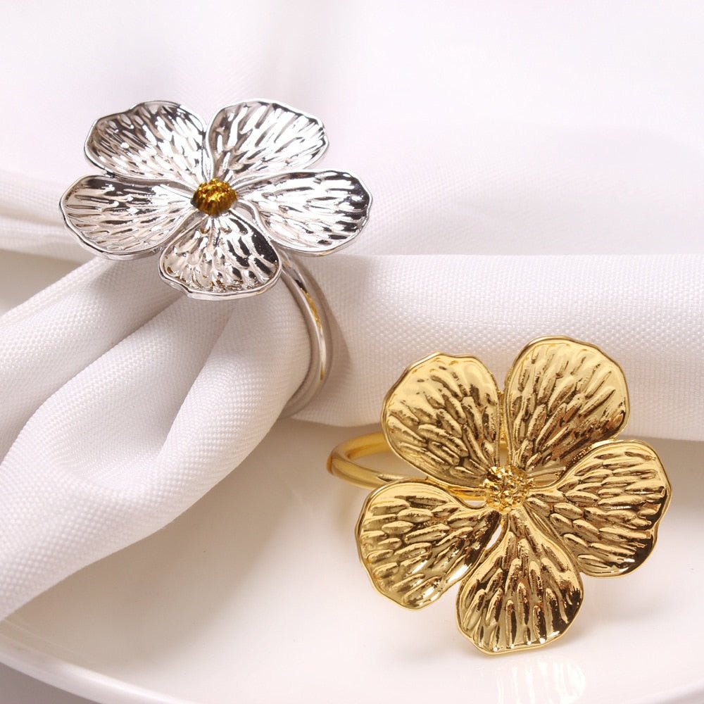 Petals Napkin Ring Holder Set - Velora Luxury Fashion