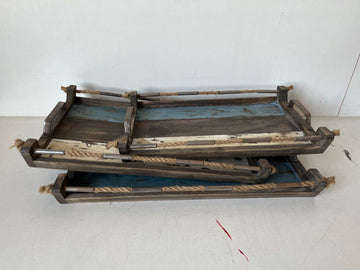 Peterson Housewares Rustic Serving Tray Set for Home Decor - Velora Luxury Fashion