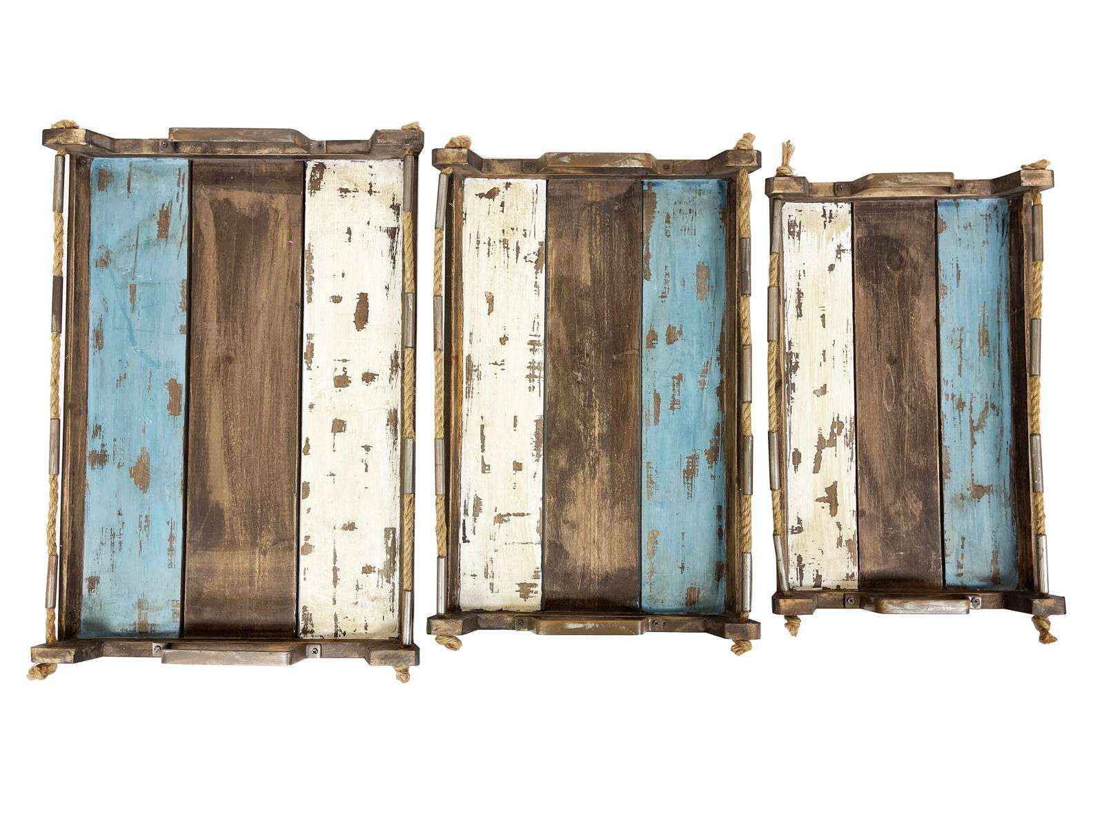 Peterson Housewares Rustic Serving Tray Set for Home Decor - Velora Luxury Fashion